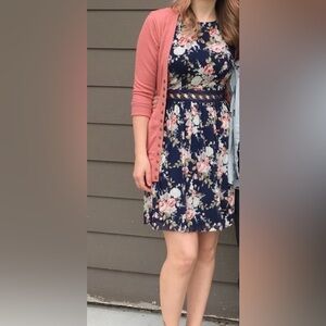 Floral Lace Cut out Dress